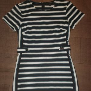 Sophisticated striped work dress